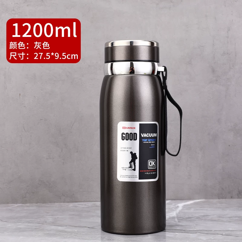 316 stainless steel outdoor car portable insulated cup with a large capacity of 1000ml, men's and women's business tea cups, 800