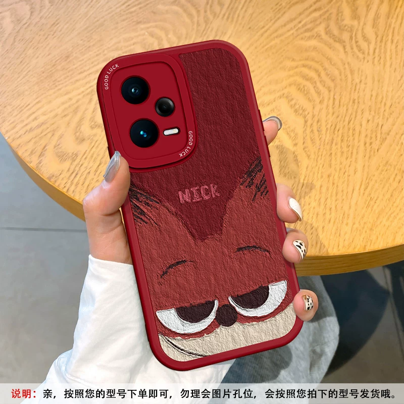 Подходит для чехла для мобильного телефона Redmi note15pro, Zootopia note12Tpro «все включено» note14, мягкий силикон + индивидуальность для пары, кожаный чехол 10/9 11R, женский 3, новый стиль 13, защита от падения, турбо4