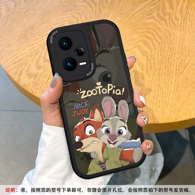 Подходит для чехла для мобильного телефона Redmi note15pro, Zootopia note12Tpro «все включено» note14, мягкий силикон + индивидуальность для пары, кожаный чехол 10/9 11R, женский 3, новый стиль 13, защита от падения, турбо4