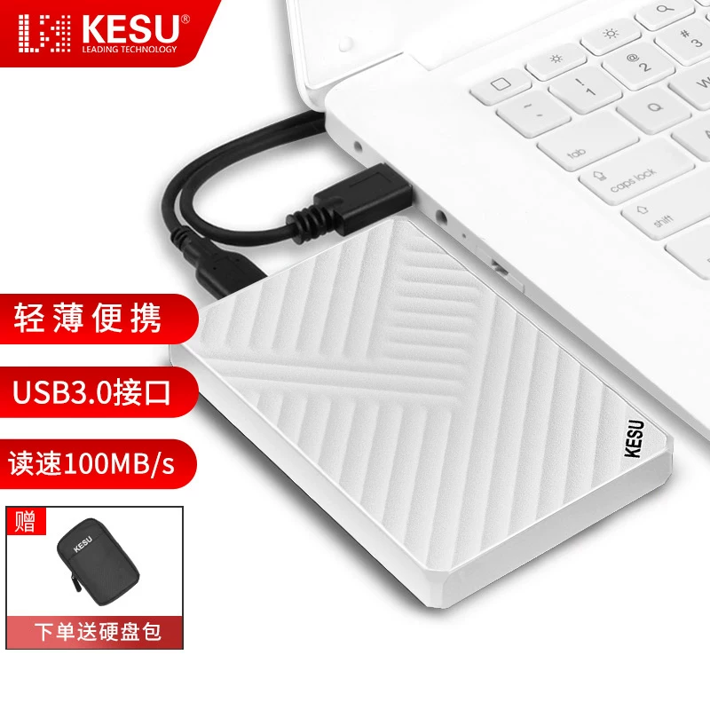 Keshuo 1TB portable hard drive connected to mobile phones and computers, high-speed 500g hard drive, portable 2TB mechanical hard drive, 320G
