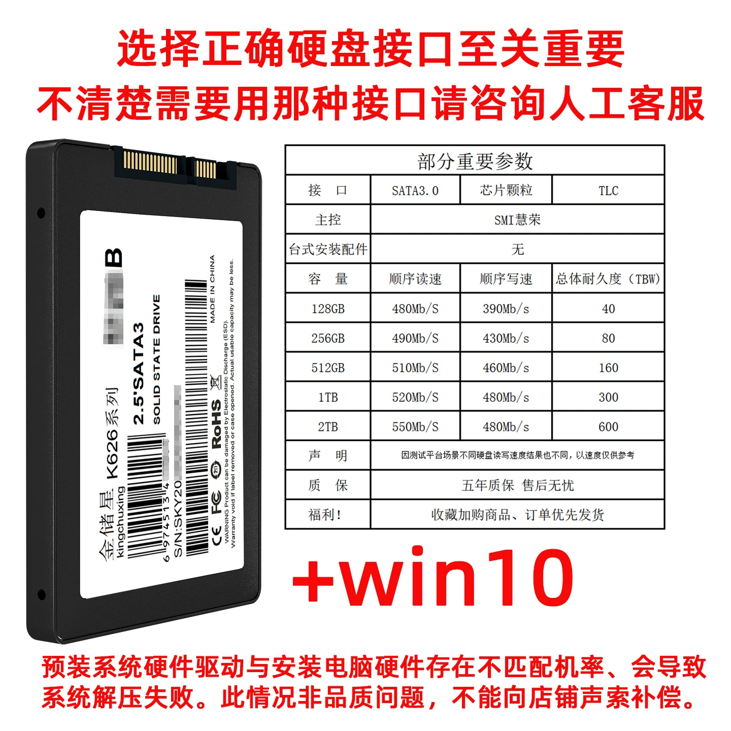 Твердотельный накопитель Jinchuxing SATA 1TB2T512GB256, настольный компьютер, ноутбук, 2,5 дюйма, ssd128