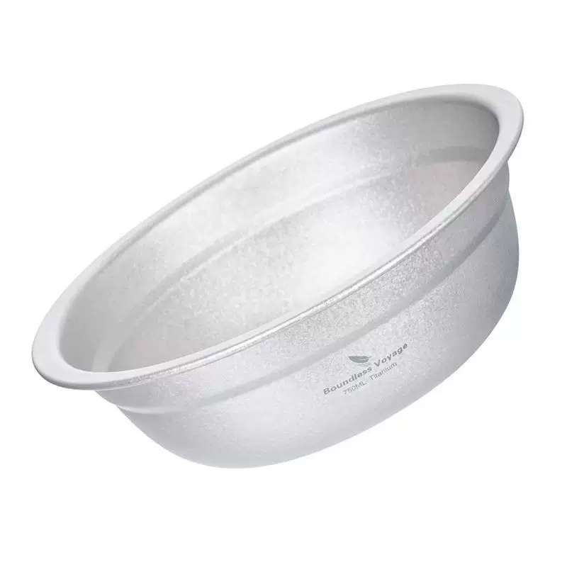 Biwei Pure Titanium Bowl Soup Basin Deep Plate Outdoor Camping Picnic Sableware Scapeable Open Fire Shaping Bowl