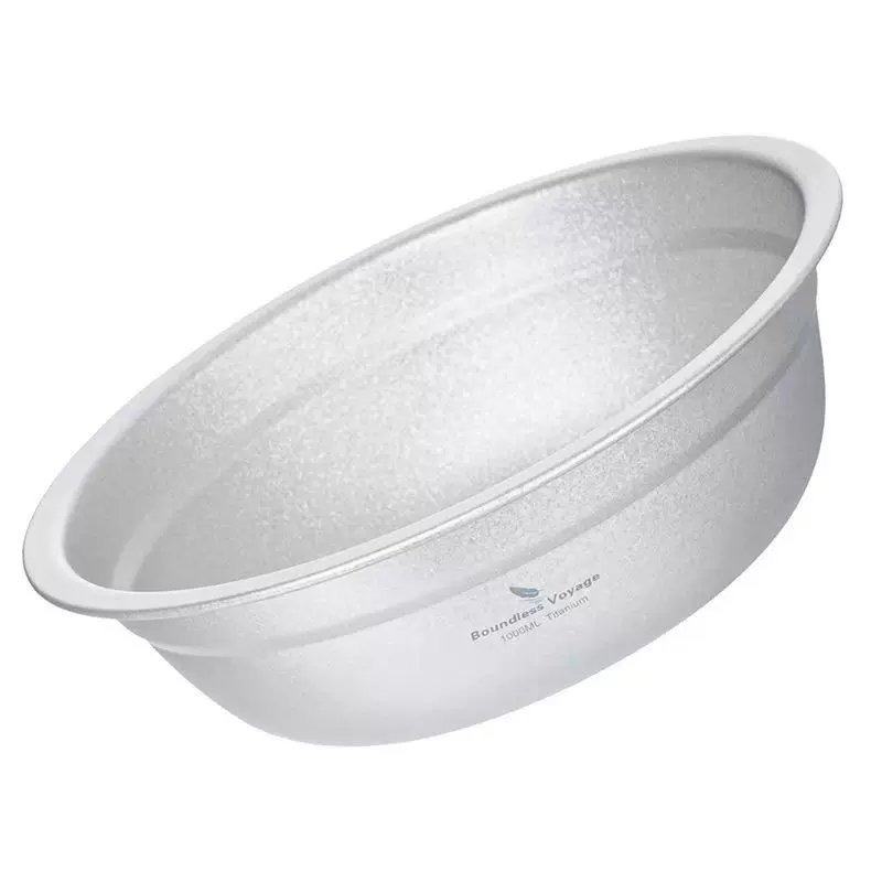 Biwei Pure Titanium Bowl Soup Basin Deep Plate Outdoor Camping Picnic Sableware Scapeable Open Fire Shaping Bowl