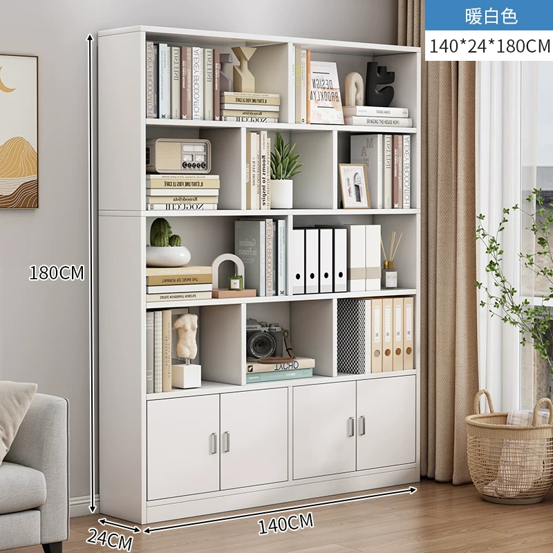 Bookshelf, floor to ceiling storage rack, integrated wall mounted bookshelf, household bookshelf, cabinet, storage cabinet, display cabinet, simple multi-layer design