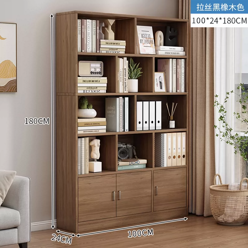 Bookshelf, floor to ceiling storage rack, integrated wall mounted bookshelf, household bookshelf, cabinet, storage cabinet, display cabinet, simple multi-layer design