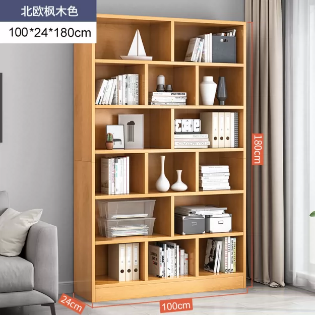 Bookshelf, floor to ceiling storage rack, integrated wall mounted bookshelf, household bookshelf, cabinet, storage cabinet, display cabinet, simple multi-layer design