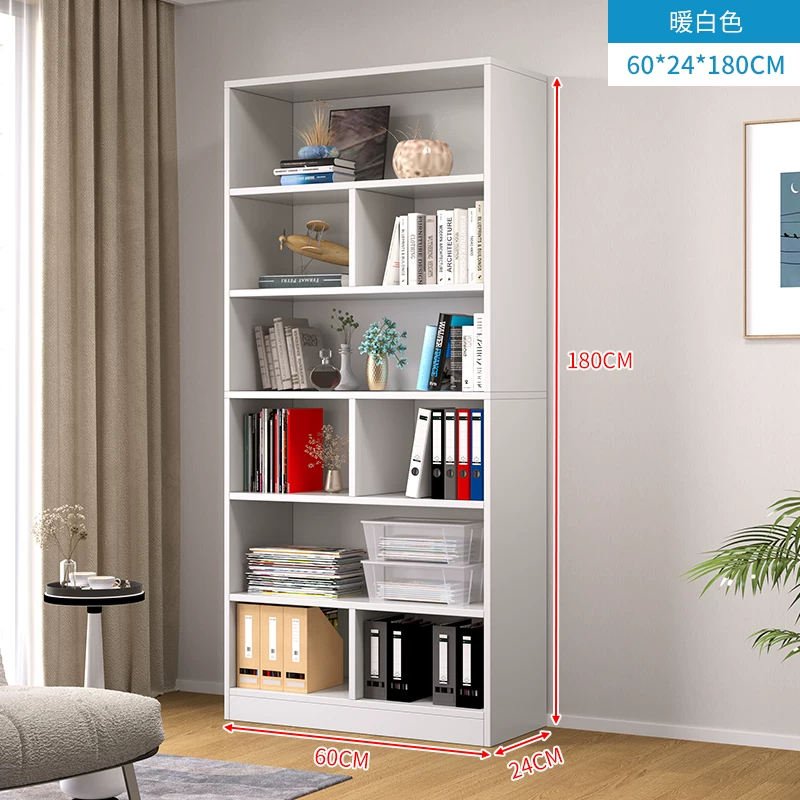 Bookshelf, floor to ceiling storage rack, integrated wall mounted bookshelf, household bookshelf, cabinet, storage cabinet, display cabinet, simple multi-layer design