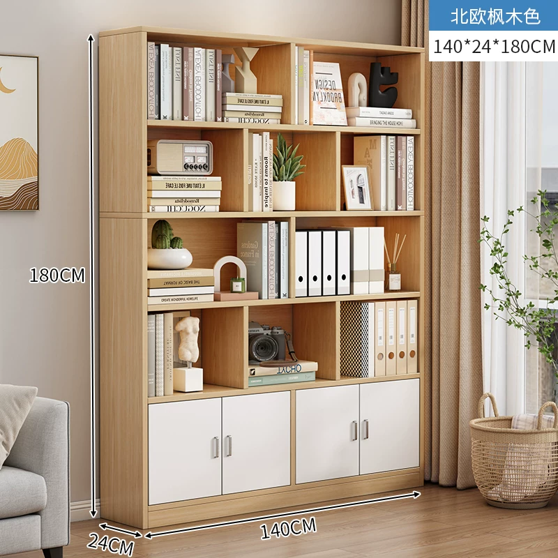 Bookshelf, floor to ceiling storage rack, integrated wall mounted bookshelf, household bookshelf, cabinet, storage cabinet, display cabinet, simple multi-layer design