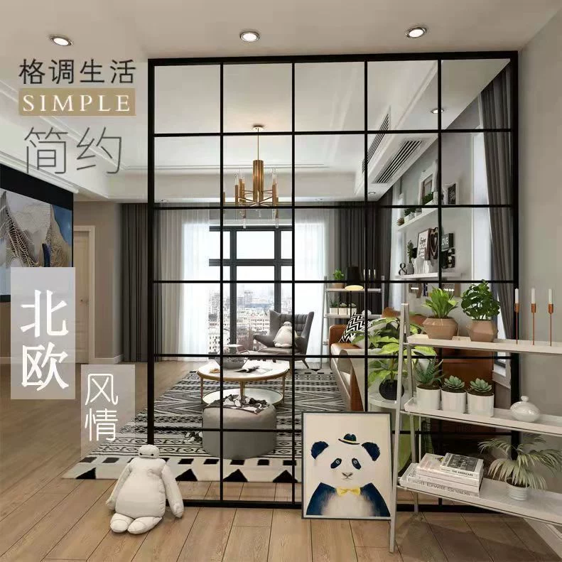 Screen partition, living room cover, home use, non perforated bedroom, curtain partition wall, office hollow entrance partition wall