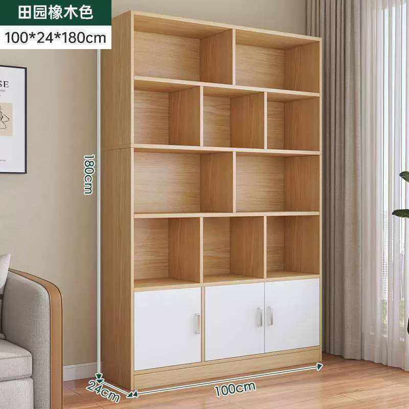 Bookcases, floor to ceiling shelves, multi-layer student home bookshelves, living room integrated wall to wall bookshelves, study floor to ceiling cabinets