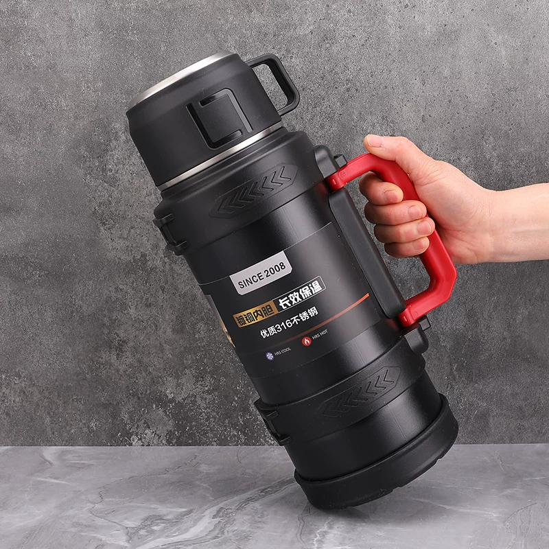 Insulated cup with a large capacity of 5000ml, portable outdoor household hot water bottle, authentic kettle, car water cup