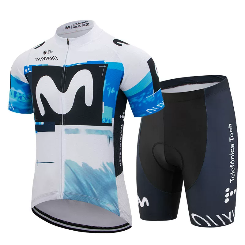 Sky cycling suit short sleeved set men's summer road cycling suit quick drying breathable mountain baby bag cycling pants top