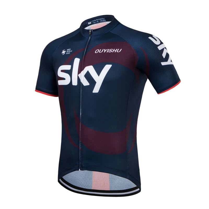 Sky cycling suit short sleeved set men's summer road cycling suit quick drying breathable mountain baby bag cycling pants top