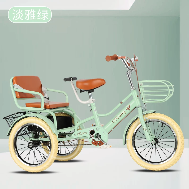 Children's pedal tricycle, pedal tricycle, double tricycle, manned tricycle, baby tricycle, 3-5-9-10