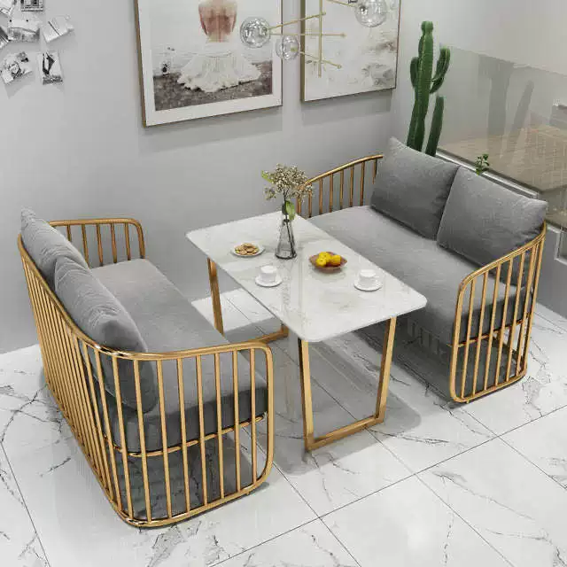 Dessert milk tea shop, reception room, table and chair combination, coffee shop, negotiation and rest area, sofa for two, simple and casual seating area