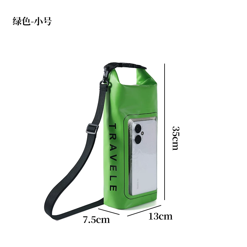 Touchable screen for taking photos, floating diving, amusement park drifting, storage bag, large capacity sealed water bucket for swimming, waterproof bag for mobile phones