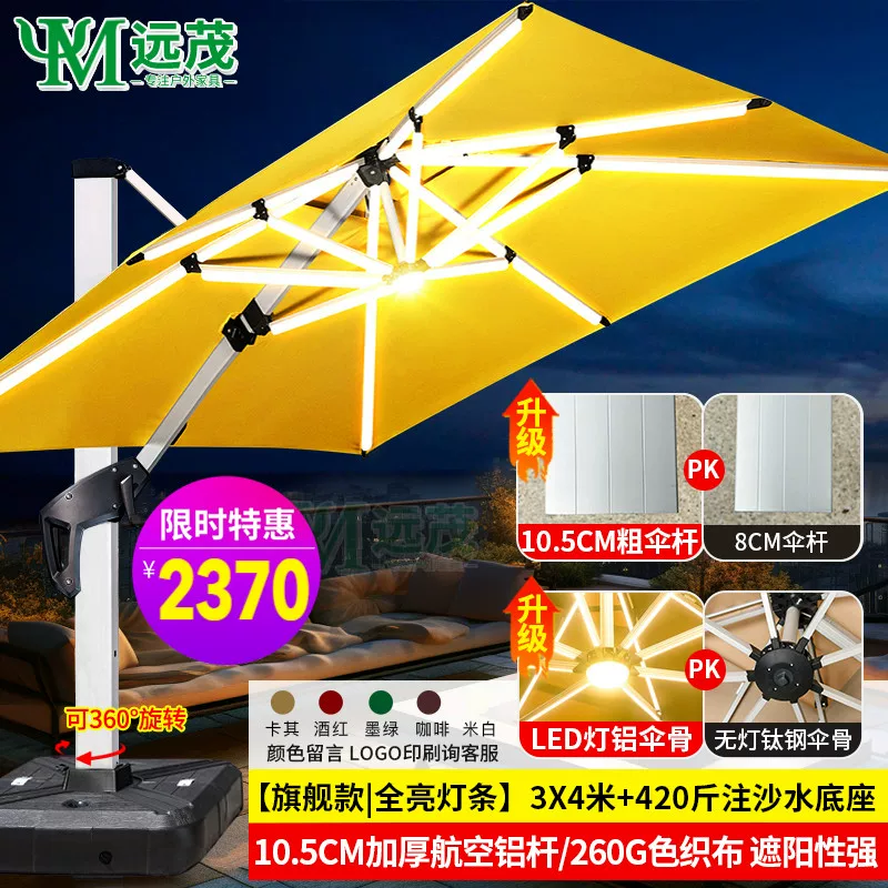Yuanmao Outdoor Umbrella Garden Umbrella Villa Outdoor Garden Large Umbrella Shed Commercial Stall Outdoor Roman Umbrella