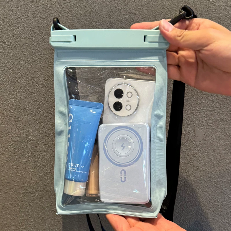 Large capacity waterproof phone bag with touch screen, photo crossbody bag, beach swimming and diving sealing cover, drifting equipment