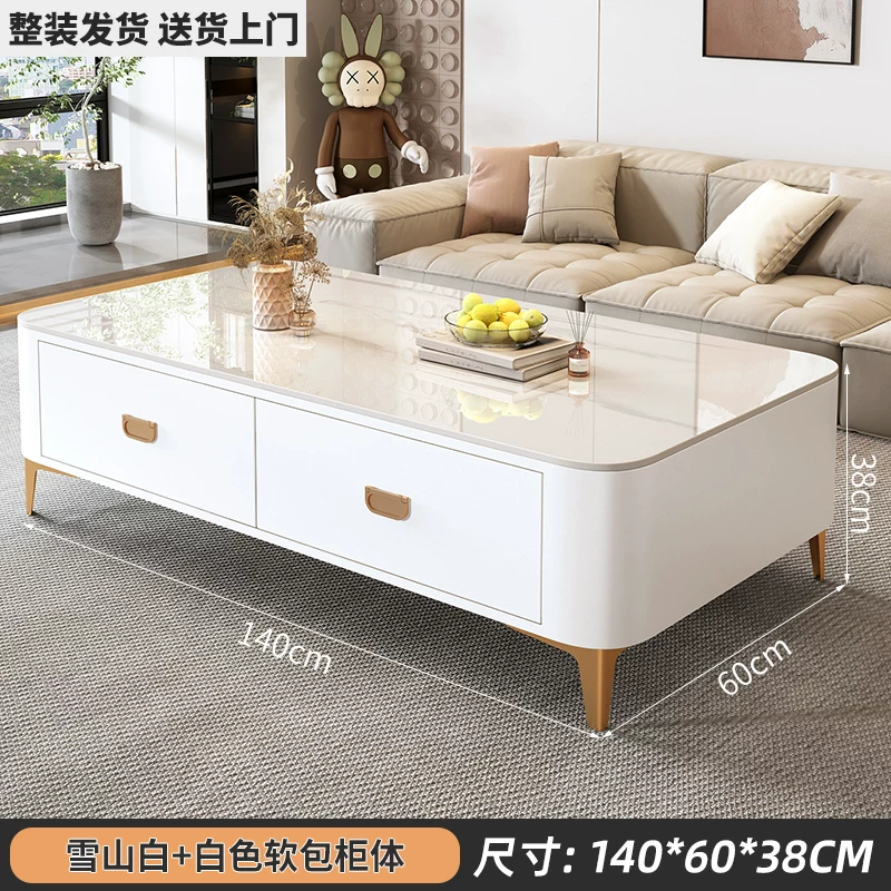 Tea table, living room, household, 2025 new model, light luxury, modern and high-end, tea brewing integrated, small-sized TV cabinet combination