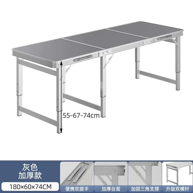 Folding tables, night market stalls, starting work, folding tables and chairs, setting up stalls, folding tables and chairs, outdoor portable push tables