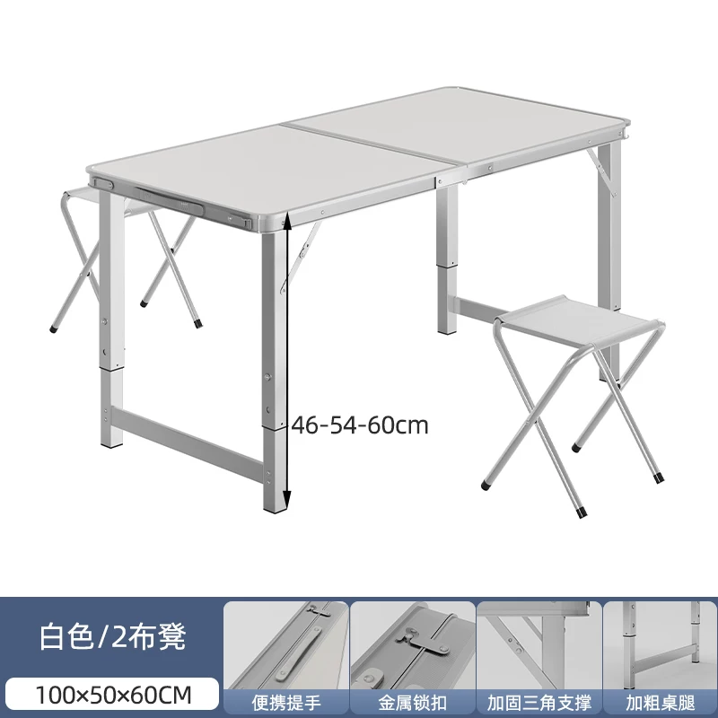 Folding tables, night market stalls, starting work, folding tables and chairs, setting up stalls, folding tables and chairs, outdoor portable push tables