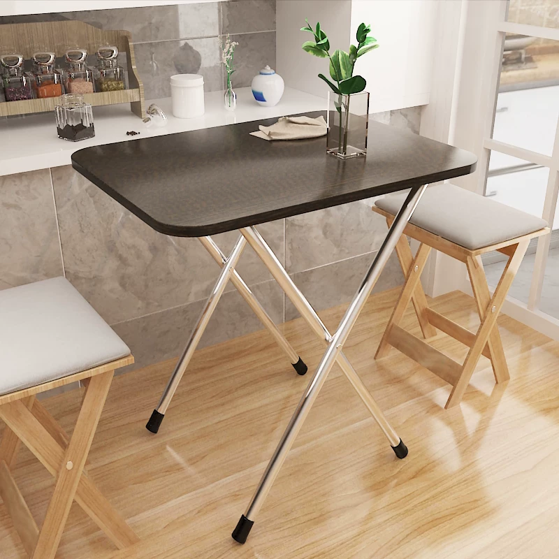 Folding table, square table, simple portable outdoor stall table, simple dining table, rectangular dining table for home use, small size