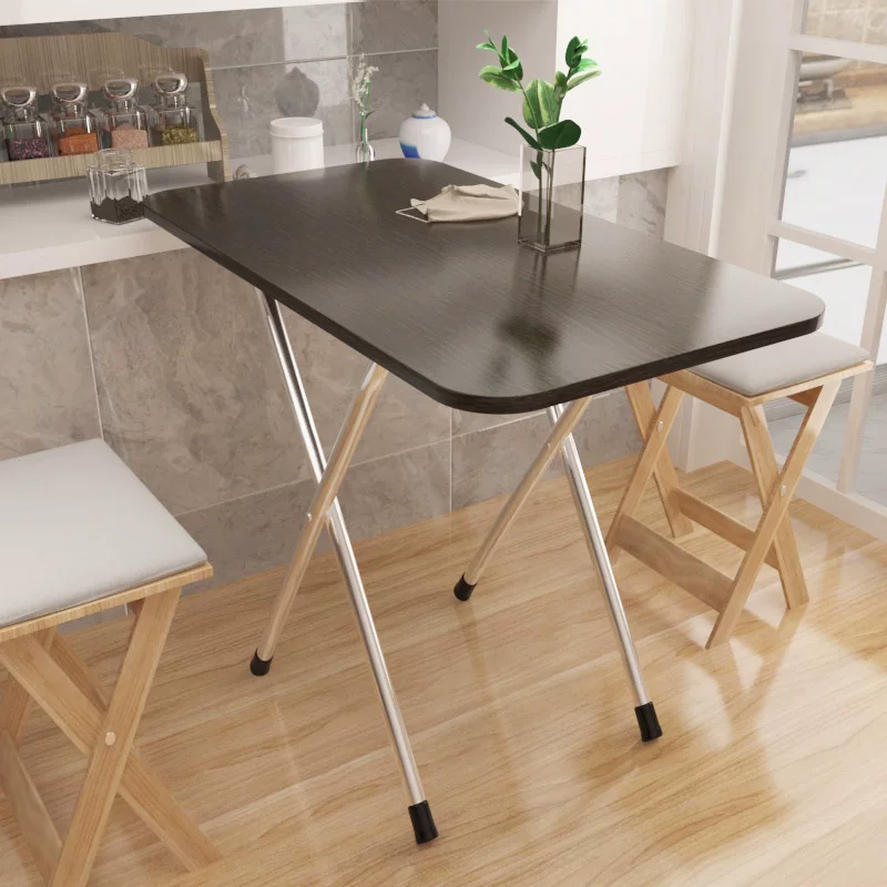 Folding table, square table, simple portable outdoor stall table, simple dining table, rectangular dining table for home use, small size