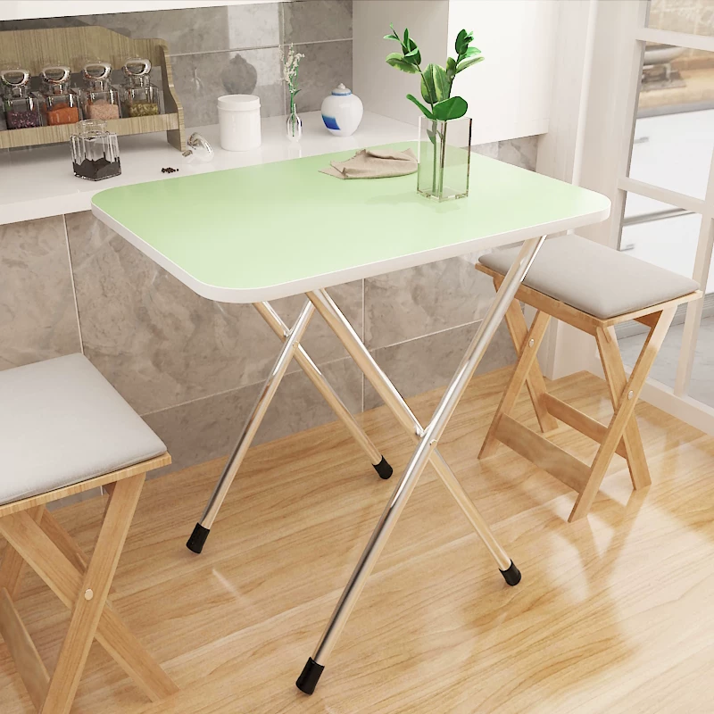 Folding table, square table, simple portable outdoor stall table, simple dining table, rectangular dining table for home use, small size