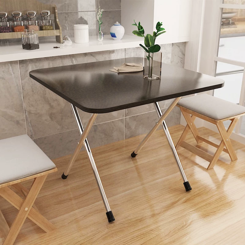 Folding table, square table, simple portable outdoor stall table, simple dining table, rectangular dining table for home use, small size