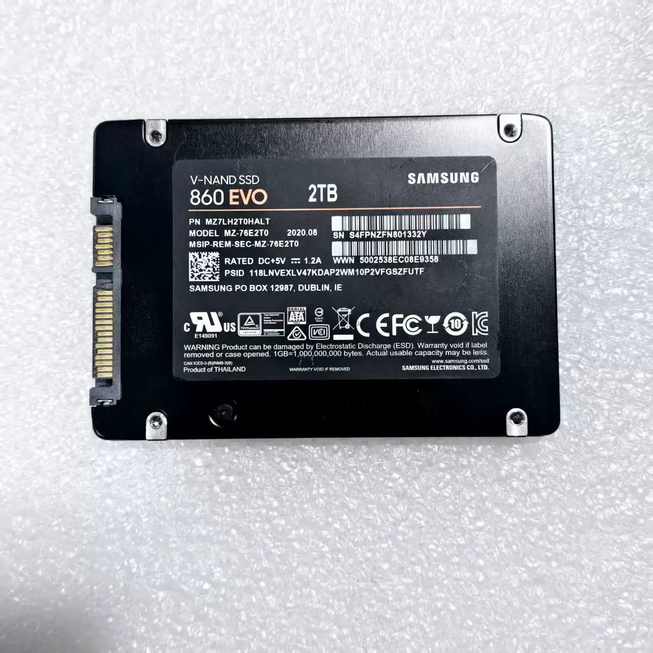 Samsung/三星 870EVO 250G 500G 1T2TBSSD настольный ноутбук с твердотельным накопителем