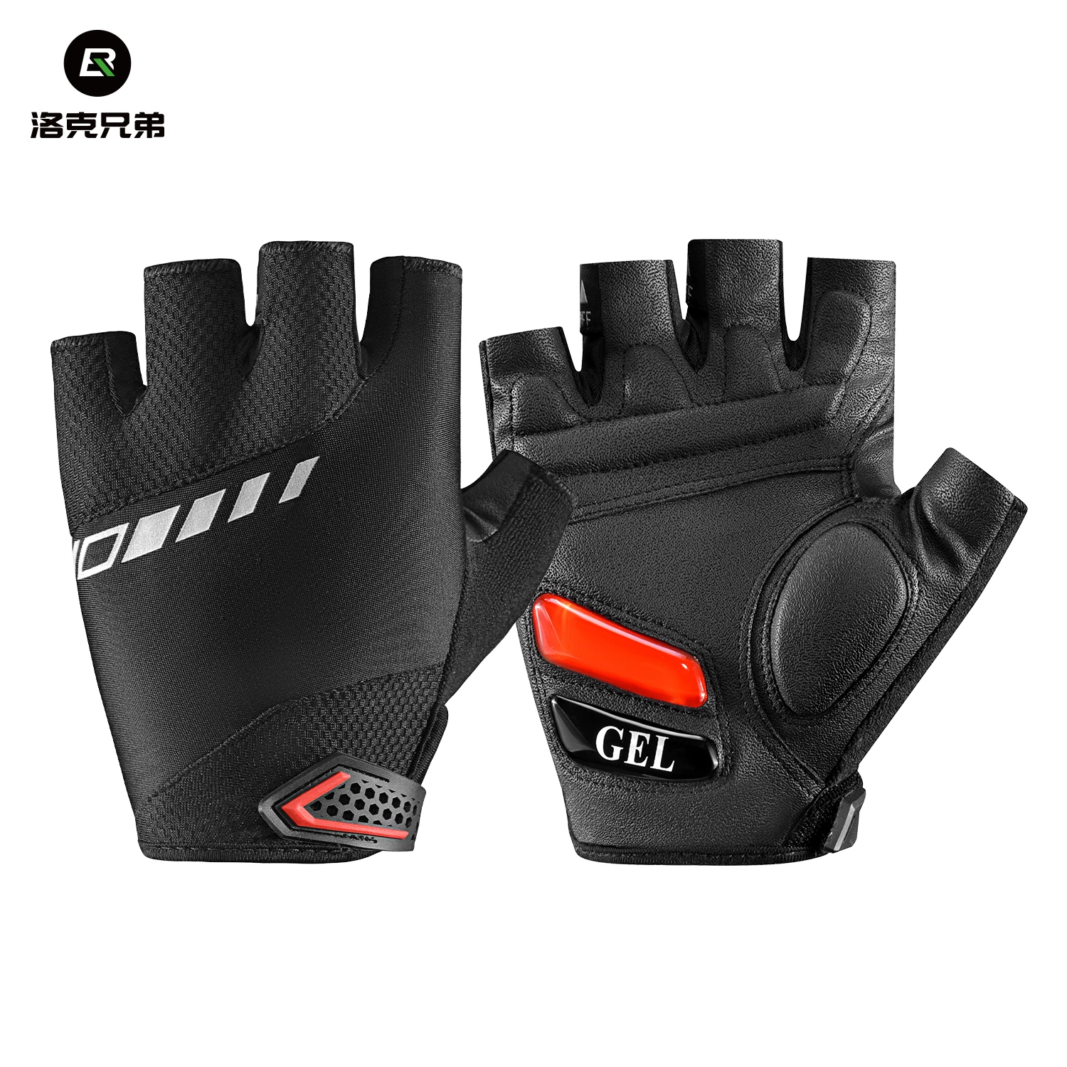 Rock Brothers Riding Gloves Half Finger Summer Men's and Women's Highway Mountaineering Bike Bicycle Bike Equipment Shock Absorbent Breathable