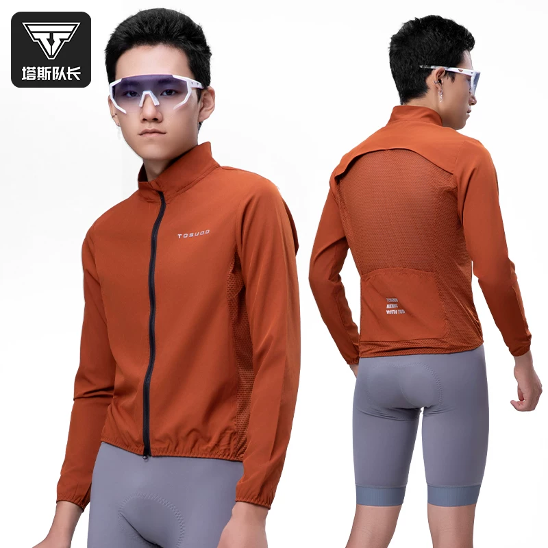 Captain Tas's spring and summer cycling clothes are windproof, waterproof, long sleeved, breathable, road bike riding windbreakers, jackets for men and women