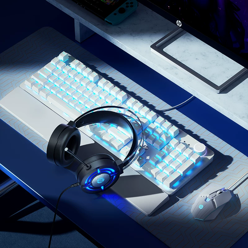 HP Mechanical Keyboard, Keyboard, Mouse Set, Mouse, Gaming, Laptop, Keyboard, Desktop, Male and Female Office