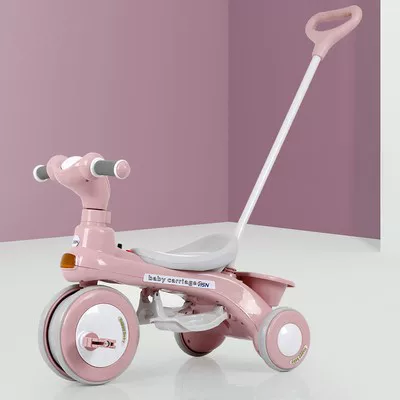 Children's tricycle with music, bicycle for babies aged 1-3 to 6, lightweight handcart, pedal bike, children's bicycle