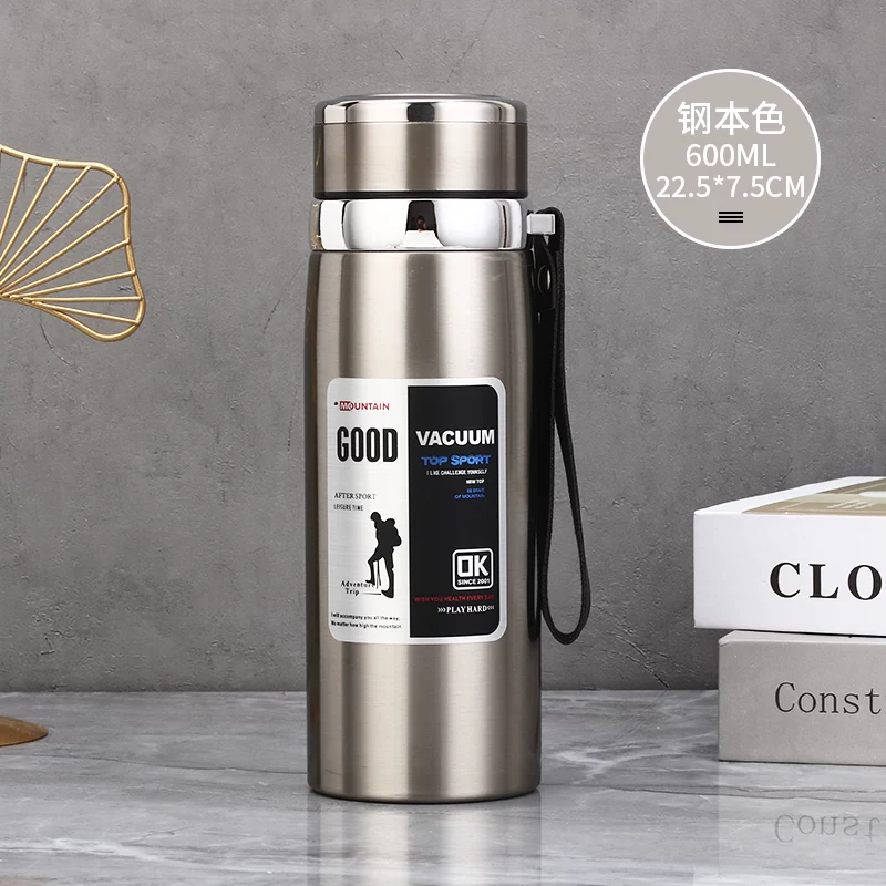 316 stainless steel outdoor car portable insulated cup with a large capacity of 1000ml, men's and women's business tea cups, 800
