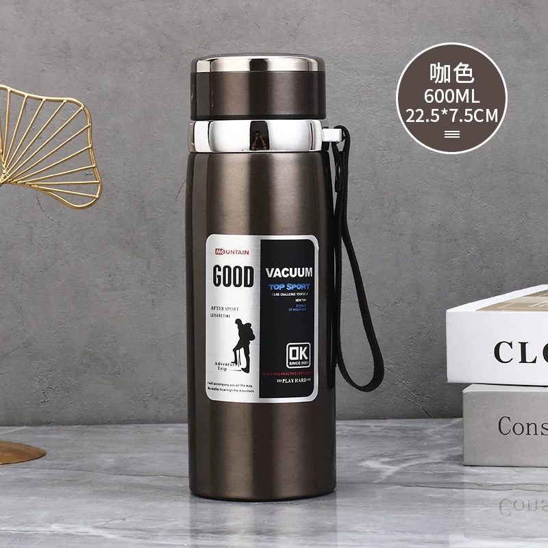 316 stainless steel outdoor car portable insulated cup with a large capacity of 1000ml, men's and women's business tea cups, 800