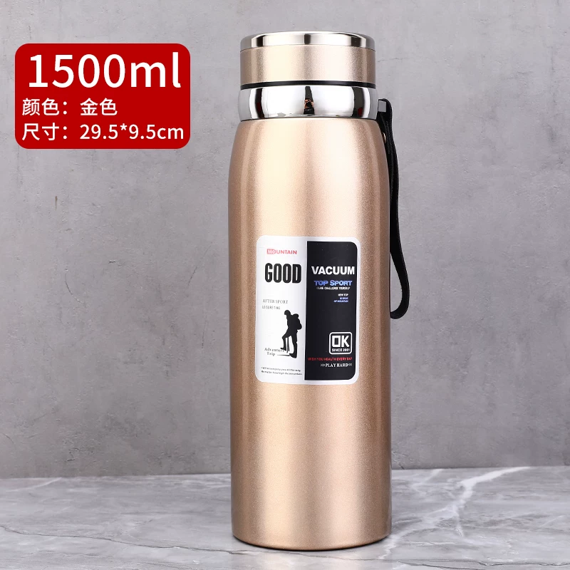 316 stainless steel outdoor car portable insulated cup with a large capacity of 1000ml, men's and women's business tea cups, 800