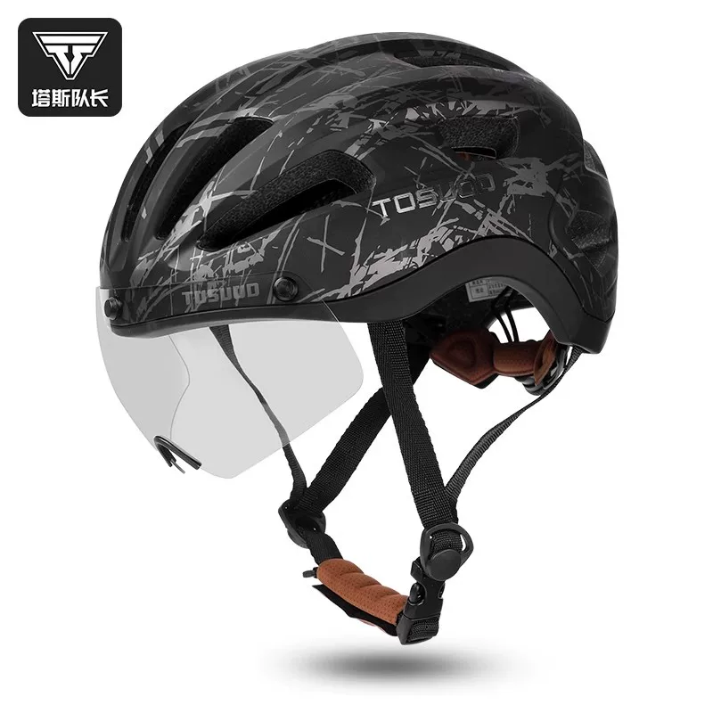 Captain Tas's bicycle color changing goggles riding helmet men's and women's mountain road bike safety helmet cycling equipment