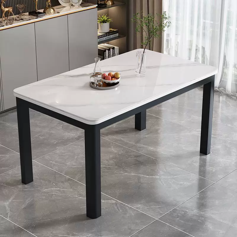 Tempered glass dining table and chair combination, modern and simple household dining table, dining room kitchen, living room table and chair combination