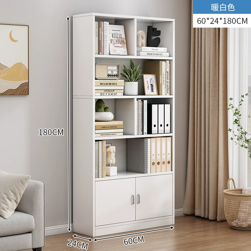 Bookshelf, floor to ceiling storage rack, integrated wall mounted bookshelf, household bookshelf, cabinet, storage cabinet, display cabinet, simple multi-layer design