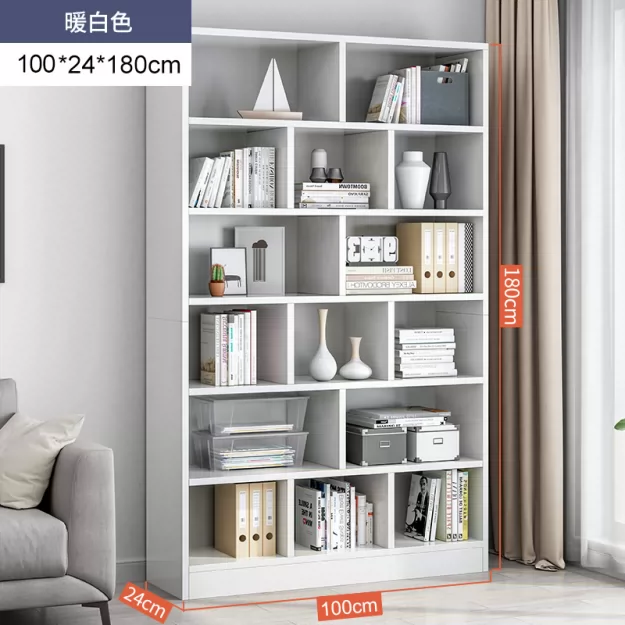 Bookshelf, floor to ceiling storage rack, integrated wall mounted bookshelf, household bookshelf, cabinet, storage cabinet, display cabinet, simple multi-layer design