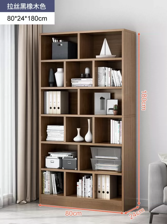 Bookshelf, floor to ceiling storage rack, integrated wall mounted bookshelf, household bookshelf, cabinet, storage cabinet, display cabinet, simple multi-layer design