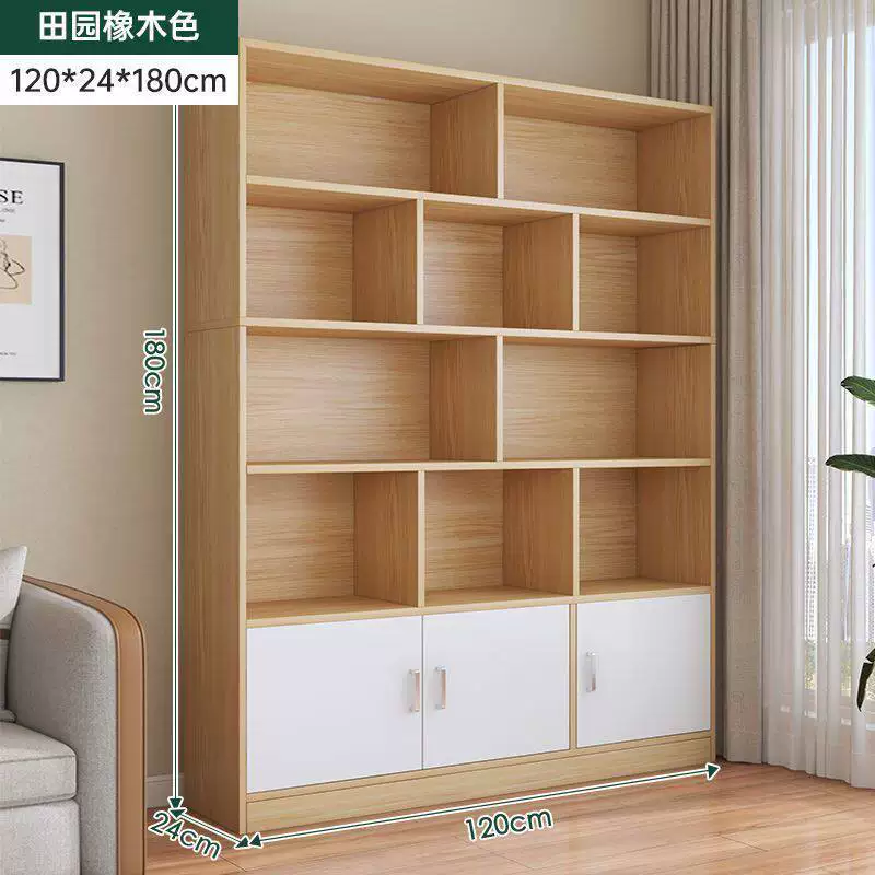 Bookcases, floor to ceiling shelves, multi-layer student home bookshelves, living room integrated wall to wall bookshelves, study floor to ceiling cabinets