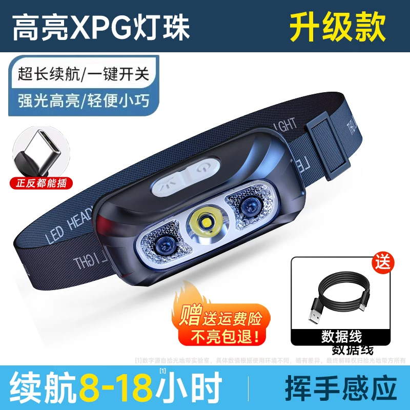 Night Fishing Induction Headlamp 2025 New Strong Light Ultra Bright Range Outdoor Mountaineering Headwear Lighting for Fishing