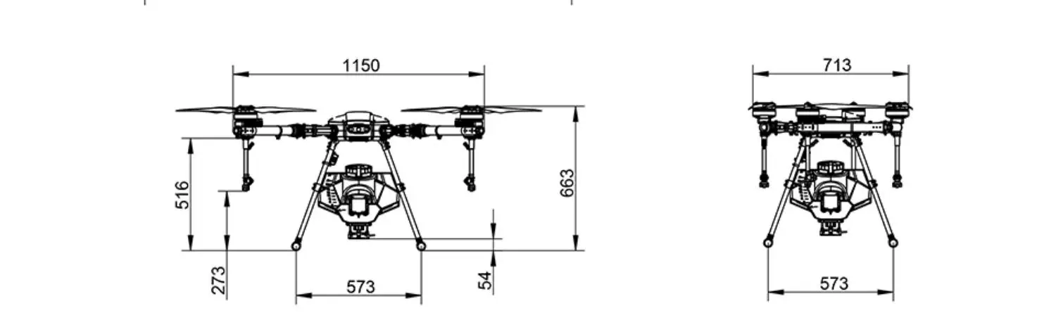 EFT Wing Feite E420P quadcopter 20kg crop protection unmanned aerial vehicle frame, multi rotor large load 20L frame