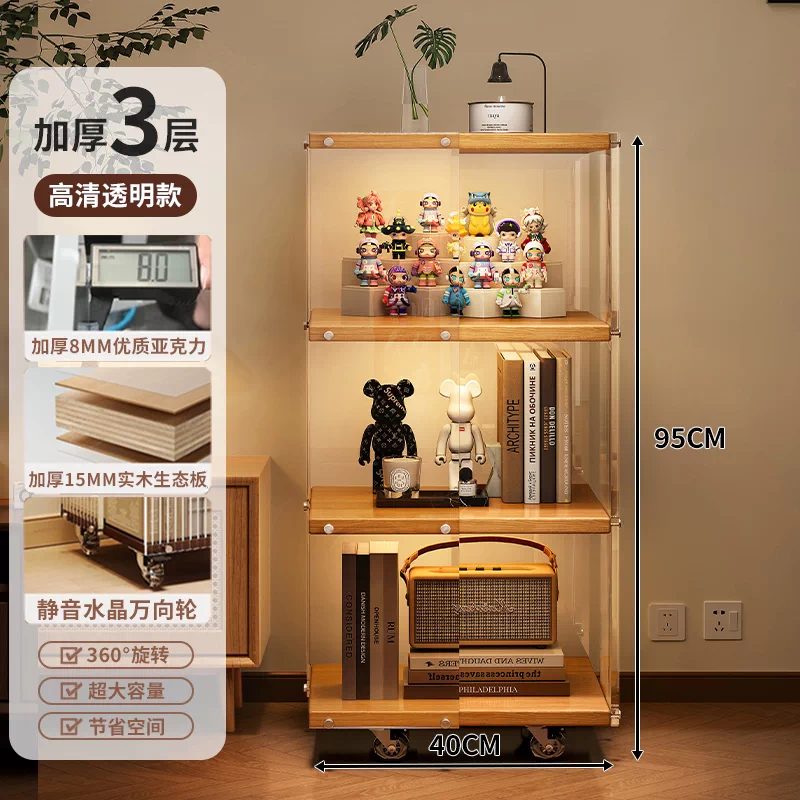 Thickened unpainted solid wood bookshelf with six layers of imported pine corner bookshelf