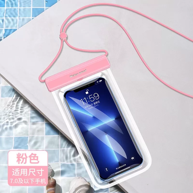 Touchable screen for taking photos, floating diving, amusement park drifting, storage bag, large capacity sealed water bucket for swimming, waterproof bag for mobile phones