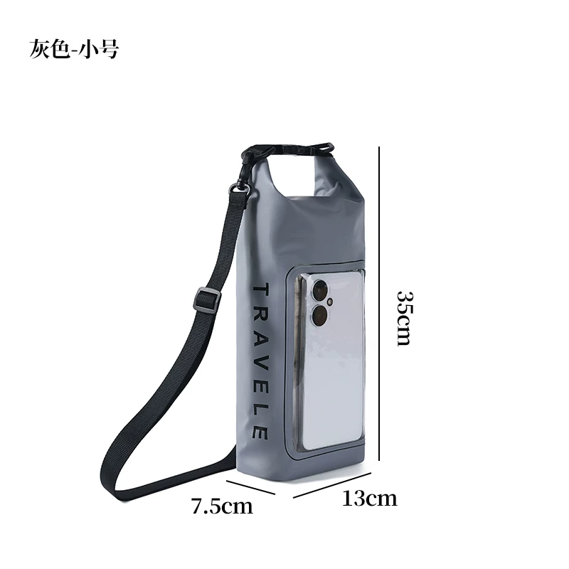 Touchable screen for taking photos, floating diving, amusement park drifting, storage bag, large capacity sealed water bucket for swimming, waterproof bag for mobile phones