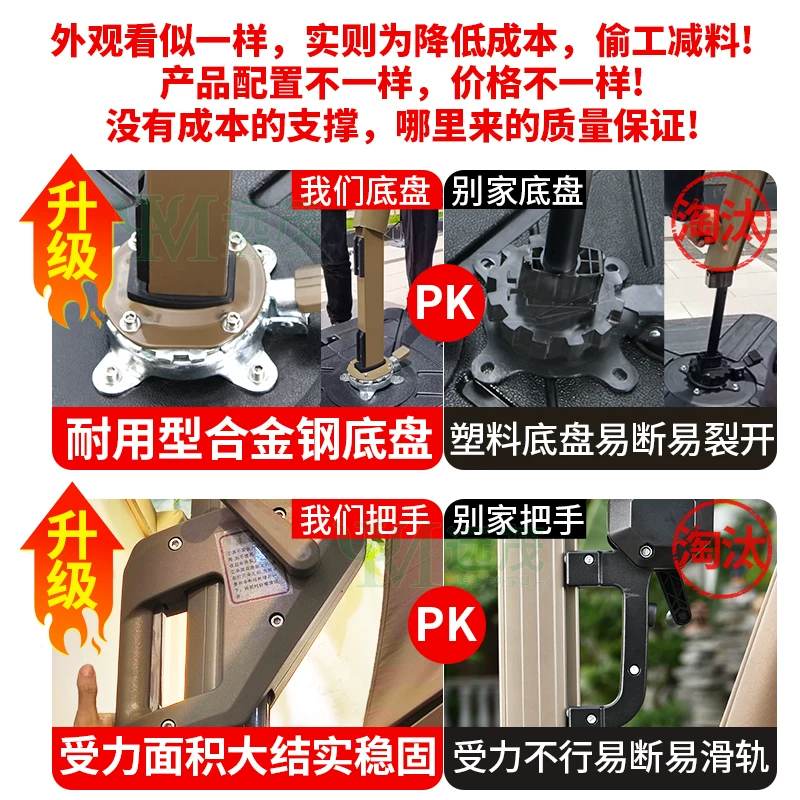 Yuanmao Outdoor Umbrella Garden Umbrella Villa Outdoor Garden Large Umbrella Shed Commercial Stall Outdoor Roman Umbrella