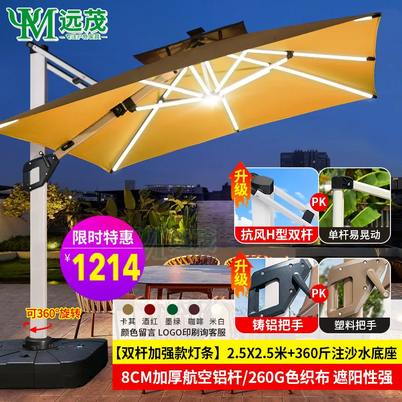 Yuanmao Outdoor Umbrella Garden Umbrella Villa Outdoor Garden Large Umbrella Shed Commercial Stall Outdoor Roman Umbrella